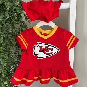 Kansas City Chiefs Football Baby Infant Girl Jersey Dress with Bloomers 3-6 M